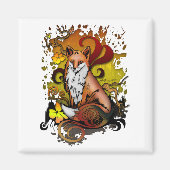 屋外キツネ マグネット (正面)