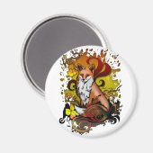 屋外キツネ マグネット (正面/裏面)