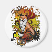 屋外キツネ マグネット (正面)