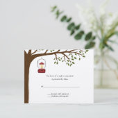 屋外キャンピングウェディングRSVP応答カード 出欠カード (スタンド正面)