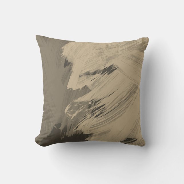屋外クッション抽象芸術ブラウンズタウペデコール枕 クッション (正面)