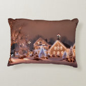 屋外クリスマスシーンを取り入れたアクセント枕 アクセントクッション (裏面)