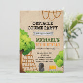 屋外コースパーティー誕生日招待 招待状 (スタンド正面)