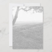 屋外シェードブラック&ホワイトウェディング日付を保存 セーブザデート (裏面)