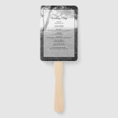 屋外シェードブラック&ホワイト結婚式 プログラム ハンドファン (裏面)