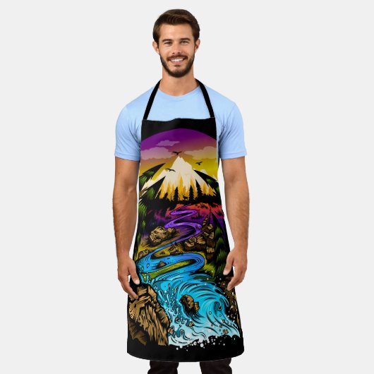 屋外シーン エプロン (着用した状態)