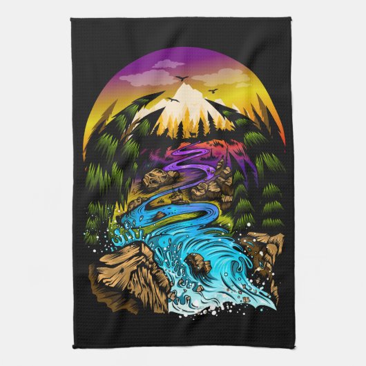 屋外シーン キッチンタオル (縦)