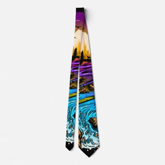 屋外シーン ネクタイ (裏面)