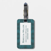 屋外ジオステップ|濃いティール(緑がかった色)パターン ラゲッジタグ (裏面縦)