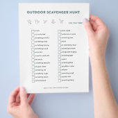 屋外スカベンジャー狩りキッズアクティビティパーティーゲーム チラシ (手)