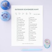 屋外スカベンジャー狩りキッズアクティビティパーティーゲーム チラシ (シングル)