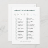 屋外スカベンジャー狩りキッズパーティーゲームカード シーズンポストカード (正面/裏面)