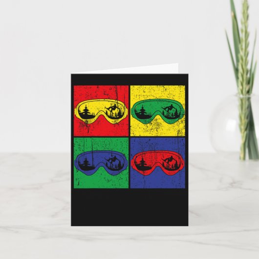 屋外スノーボーデポップ・アートのートアートスポーツスノーボーダースノ カード (正面)