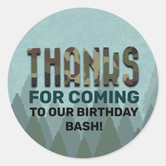 屋外ツリートップ障害物コースパーティーシール ラウンドシール (正面)