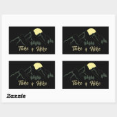 屋外ハイキングを体験する 長方形シール (シート)