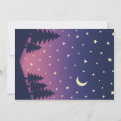 屋外バックヤード映画の夜の誕生日写真 招待状 (裏面)