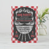 屋外バックヤードBBQバースデーパーティー招待状 招待状 (スタンド正面)