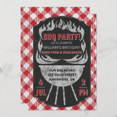 屋外バックヤードBBQバースデーパーティー招待状 招待状 (正面/裏面)
