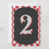 屋外バックヤードBBQパーティーテーブル番号 サンキューカード (裏面)