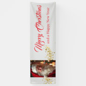 屋外バナーサンタメリークリスマス 横断幕 (縦)