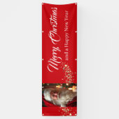 屋外バナーサンタメリークリスマス 横断幕 (縦)