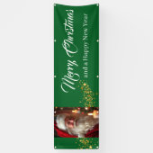 屋外バナーサンタメリークリスマス 横断幕 (縦)