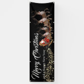 屋外バナーサンタ・トナカイ・メリークリスマス 横断幕 (縦)