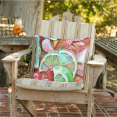 屋外パティオイチゴとライムフルーツメドレー アウトドアクッション (椅子)