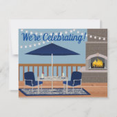 屋外パティオパーティー 招待状 (正面)