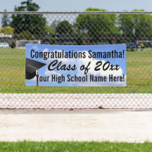 屋外パーソナライズされた卒業バナーブルースカイ