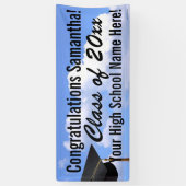 屋外パーソナライズされた卒業バナーブルースカイ 横断幕 (縦)