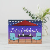 屋外パーティの招待状 招待状 (スタンド正面)