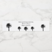 屋外パームビーチカスタム結婚水ボトル ペットボトルラベル (シングルラベル)