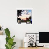 屋外ビュー – 霧の朝 ポスター (ホームオフィス)