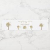 屋外ビーチ結婚式用シックなウォーターボトルラベル ペットボトルラベル (シングルラベル)