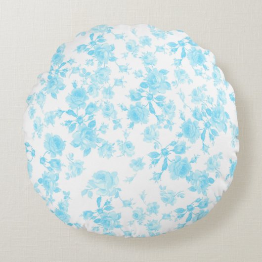 屋外ピローサンコレットジューンバラカプリブルー ラウンドクッション (正面)