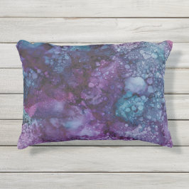 屋外ピロー/カラーバーストインクブロッツ/ブルーパープル アウトドアクッション
