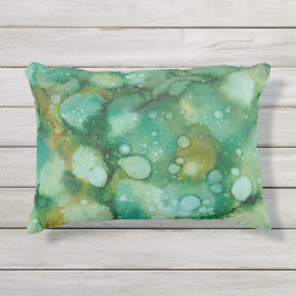 屋外ピロー/カラーバーストインクリンツ/ゴールデングリーン アウトドアクッション