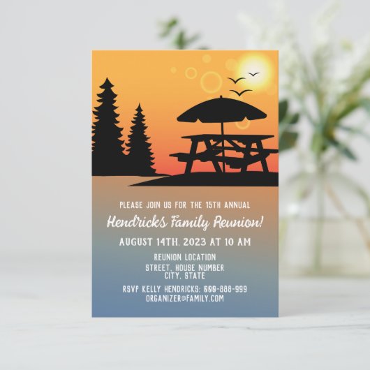 屋外ファミリー懇親会または休暇の招待 セーブザデート (スタンド正面)