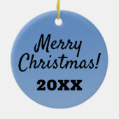 屋外ホットエアバルーンのクリスマスオーナメント セラミックオーナメント (裏面)