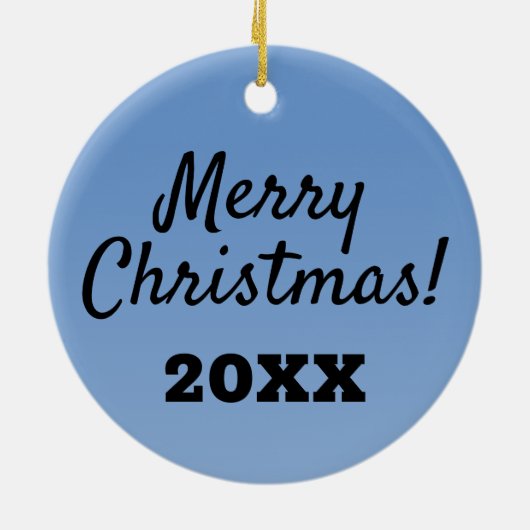 屋外ホットエアバルーンのクリスマスオーナメント セラミックオーナメント (裏面)