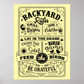 屋外ポスター – Backyard Rules ポスター (正面)