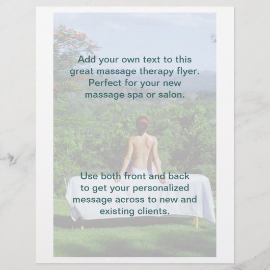 屋外マッサージ写真 チラシ (正面)