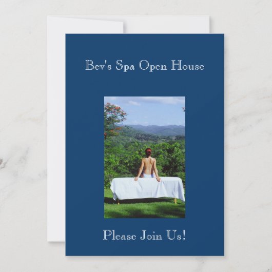 屋外マッサージ写真 招待状 (正面)