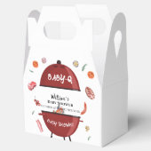 屋外モダン裏庭BBQベビーシャワー フェイバーボックス (オープン)