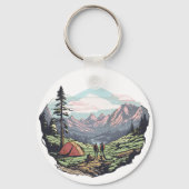 屋外ユニーク、レトロ/ヴィンテージグラフィック キーホルダー (正面)