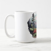 屋外ユニーク、レトロ/ヴィンテージグラフィック コーヒーマグカップ (左)