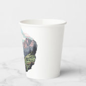 屋外ユニーク、レトロ/ヴィンテージグラフィック 紙コップ (左)