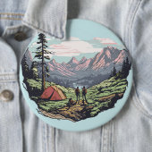 屋外ユニーク、レトロ/ヴィンテージグラフィック 缶バッジ (インサイチュ)