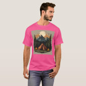 屋外ランドスケープマウンテンズデザインアクティブ Tシャツ (正面フル)